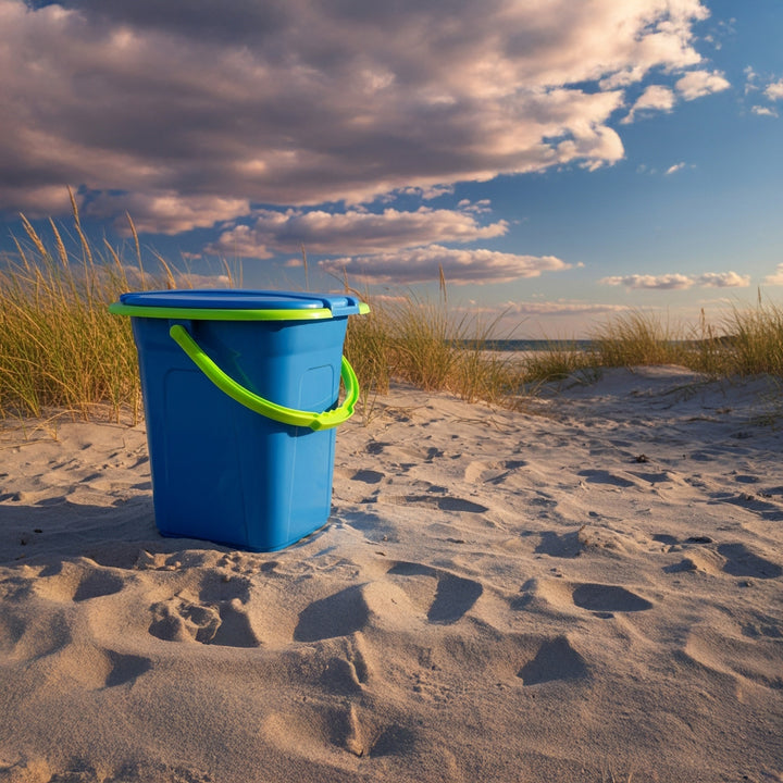 GreenBlue GB320BL Portable Travel Toilet Bucket Seat Camping Festival Handle Lid Durable Stable19L