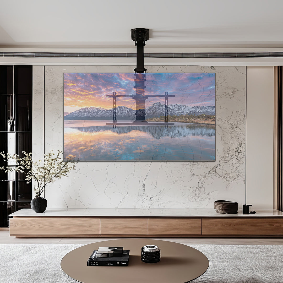 Maclean MC-880 Elektrische TV Bracket Houder Plafond Mount 32,70" Afstandsbediening VESA Universal 35kg