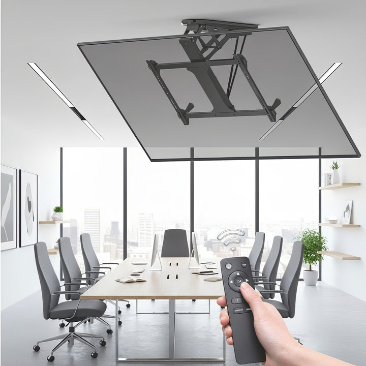 Maclean MC-880 Elektrische TV Bracket Houder Plafond Mount 32,70" Afstandsbediening VESA Universal 35kg