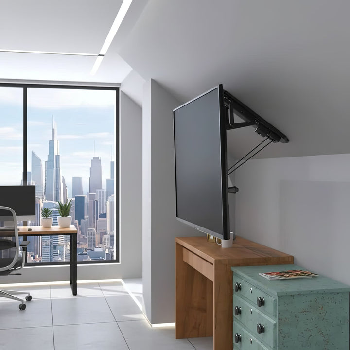 Maclean MC-880 Elektrische TV Bracket Houder Plafond Mount 32,70" Afstandsbediening VESA Universal 35kg