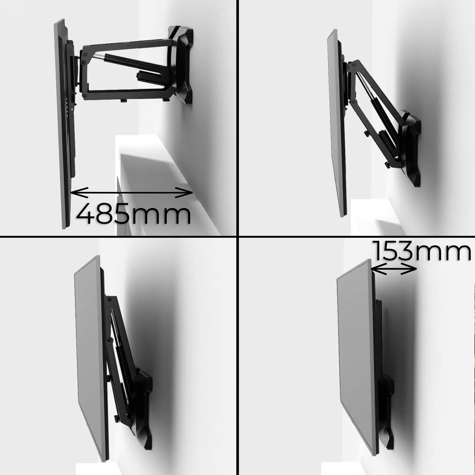 Maclean MC-891 Electric TV Wall Mount Bracket Remote 37''-70