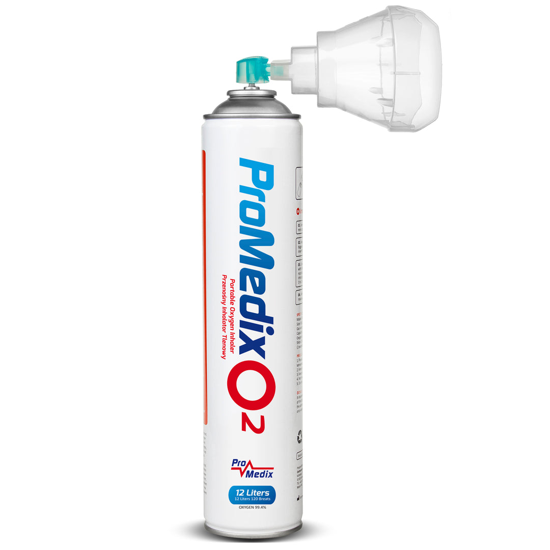 Draagbare zuurstofinhalator in een blik 99,4% O2 12L Promedix PR-994