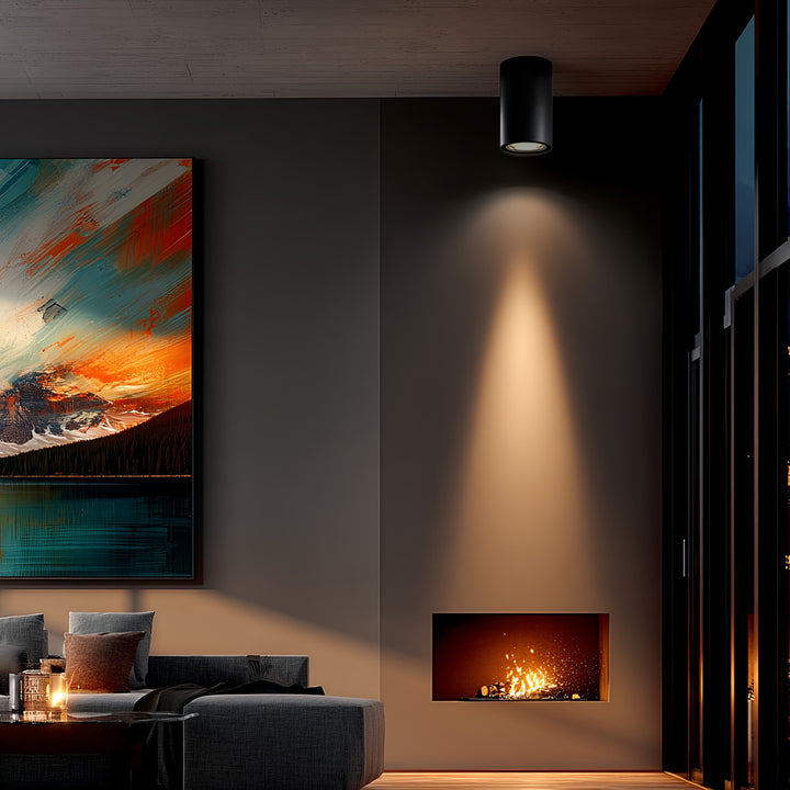 GU10 MCE422 B halogen spot mounted luminaire, 80x115mm, aluminum