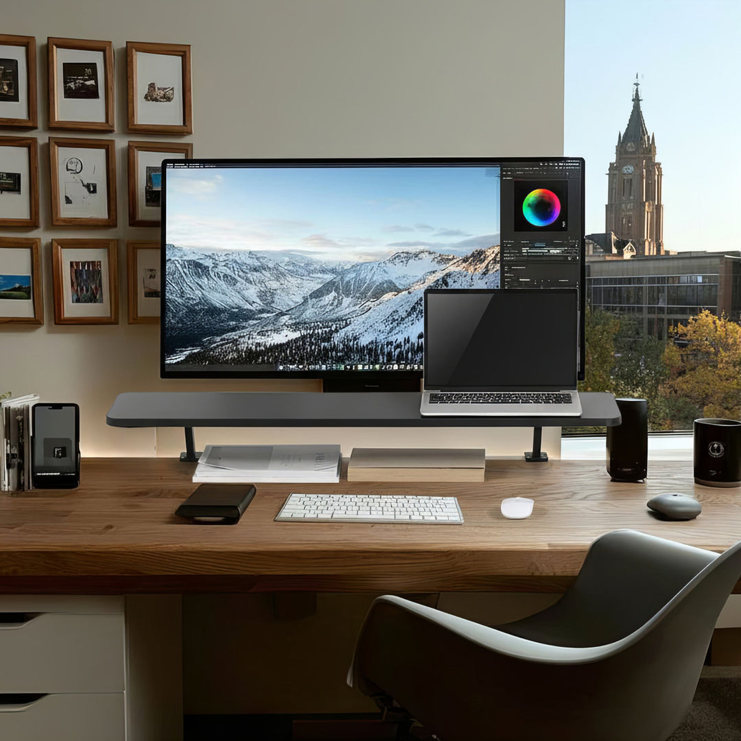 Ergo Office ER-409 Monitor Laptop Stand Desk Mount Table Top Shelf 13" - 32" 20kg Universal 100 x 26cm