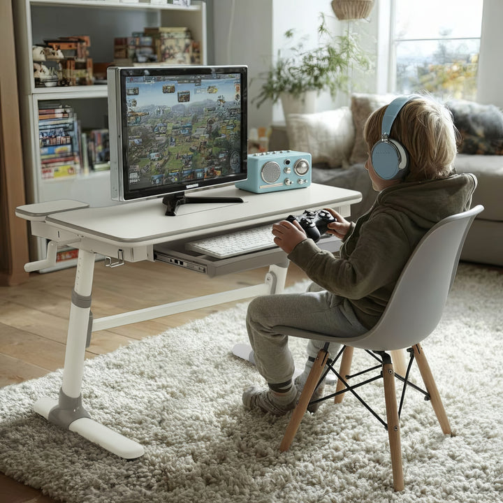 Ergo Office children ergonomic height adjustable desk, grey, max 100kg, ER-417 2cz