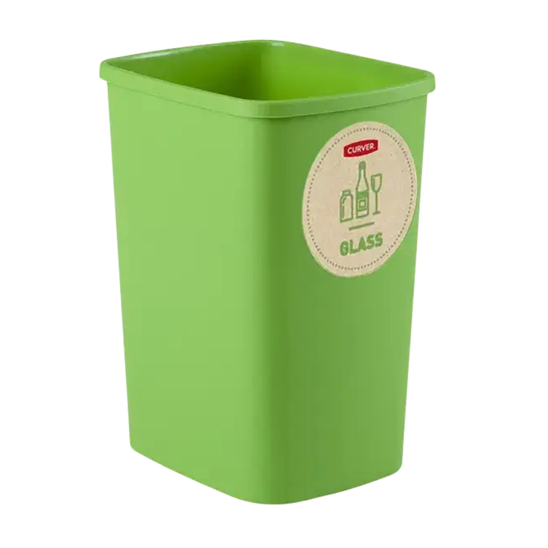 Curver 249841 Waste Bin Recycling Set 3 PCS Sorting Paper Glass Plastic Eco Friendly 3x9L