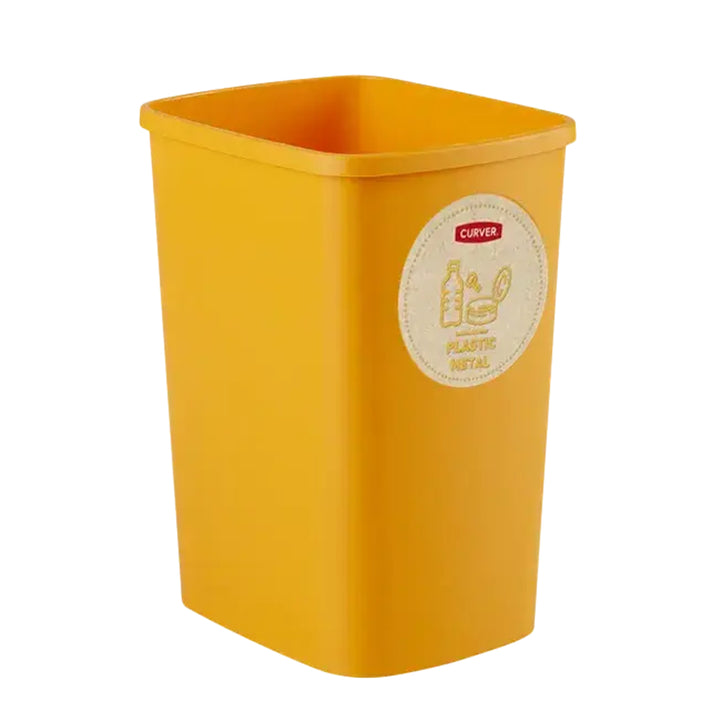 Curver Eco Friendly 3er-Set Mülltrennungssystem Mülleimer Mülltrennung Papier Glas und Kunststoff Recycling-Eimer aus Kunstoff (3x9L)