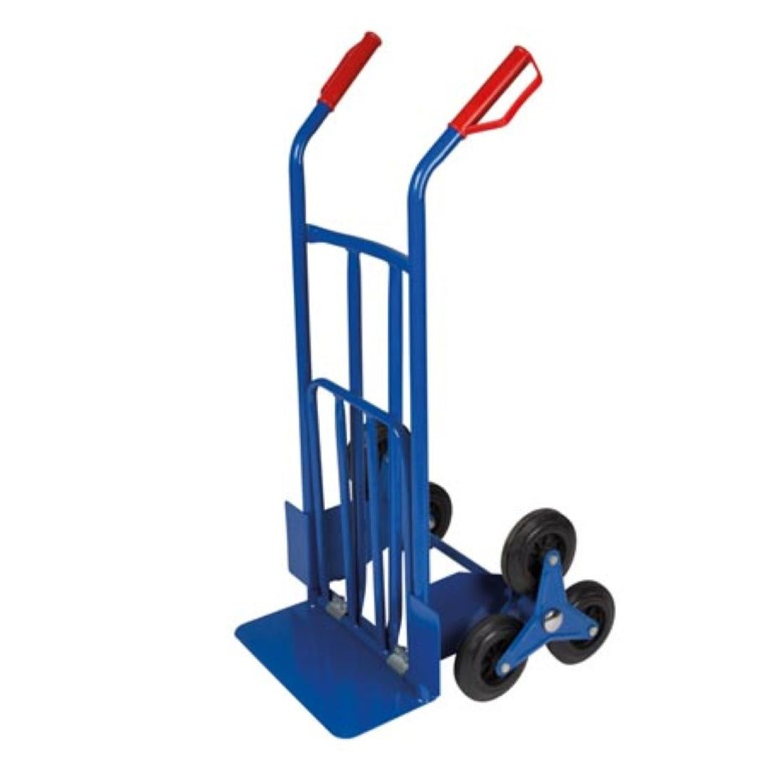 6-wheel Stair Trolley Foldable Hand Truck Suitable for Stairs Maximum Load 150 kg Transporting Trolley Blue