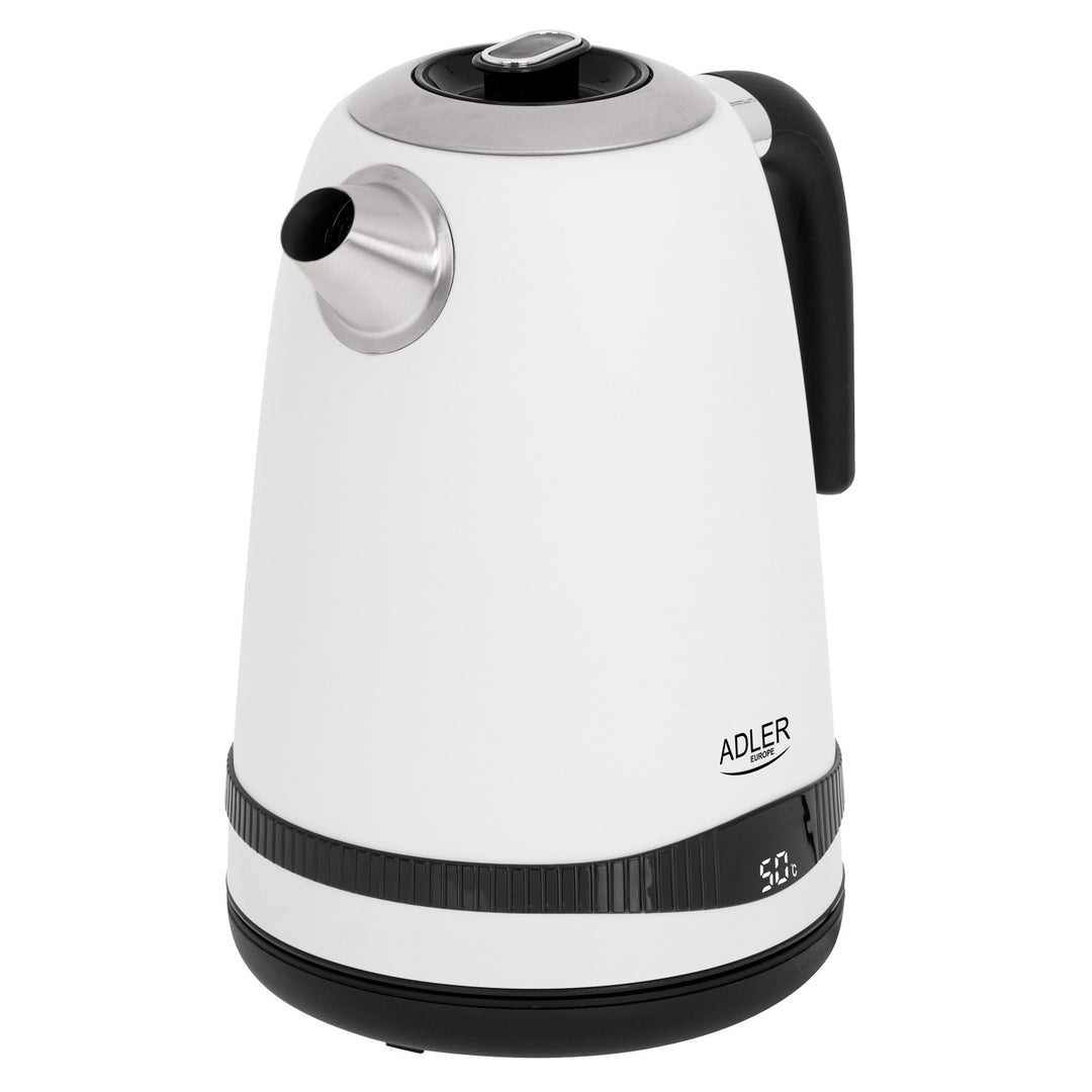 Adler electric kettle, cordless, LCD display, 2200W, 1.7L, AD 1295w