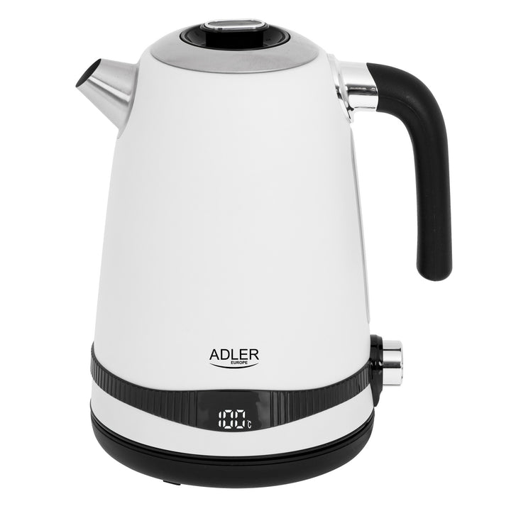 Adler electric kettle, cordless, LCD display, 2200W, 1.7L, AD 1295w