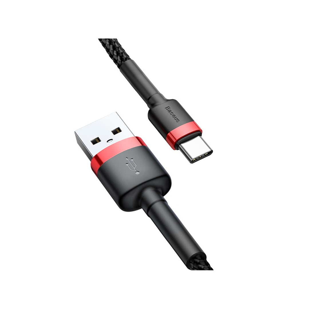 Cable Baseus, USB tipo C, longitud 50cm, 3A, negro, BASKBK46595