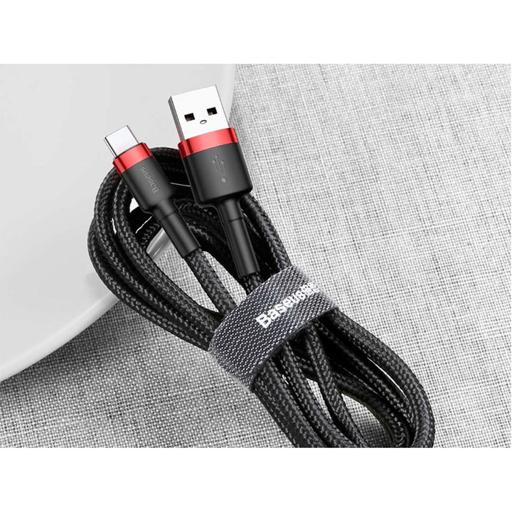 Cable Baseus, USB tipo C, longitud 50cm, 3A, negro, BASKBK46595