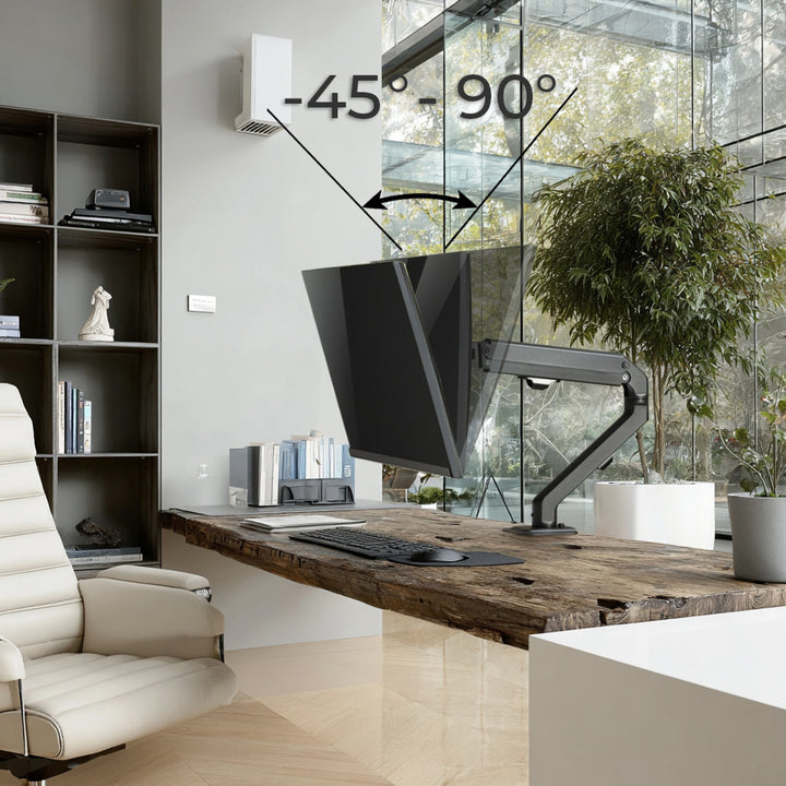 Support de bureau universel pour moniteur Maclean, ressort mécanique 17"-27" 7kg, VESA 75x75,100x100, MC-906