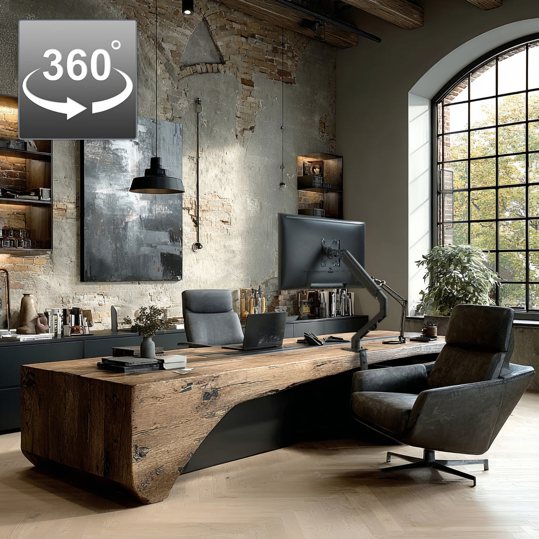 Support de bureau universel pour moniteur Maclean, ressort mécanique 17"-27" 7kg, VESA 75x75,100x100, MC-906