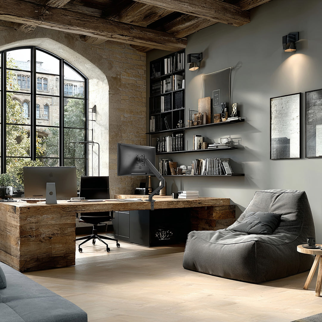 Support de bureau universel pour moniteur Maclean, ressort mécanique 17"-27" 7kg, VESA 75x75,100x100, MC-906