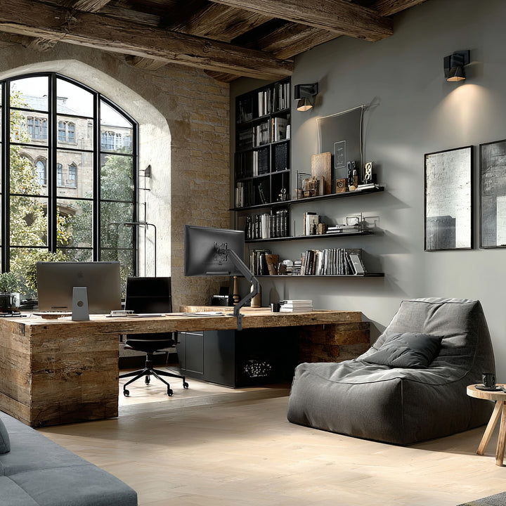 Support de bureau universel pour moniteur Maclean, ressort mécanique 17"-27" 7kg, VESA 75x75,100x100, MC-906