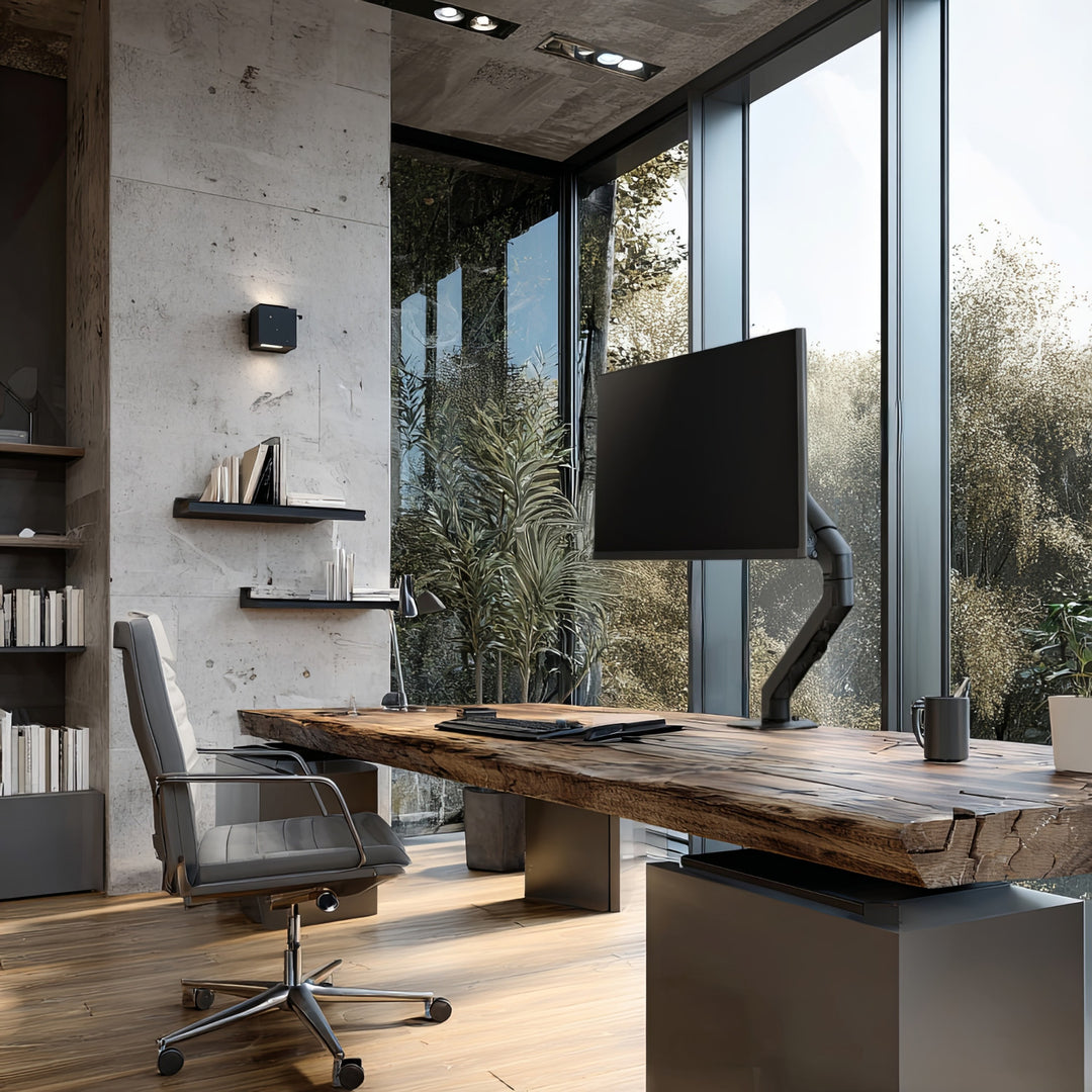 Support de bureau universel pour moniteur Maclean, ressort mécanique 17"-27" 7kg, VESA 75x75,100x100, MC-906