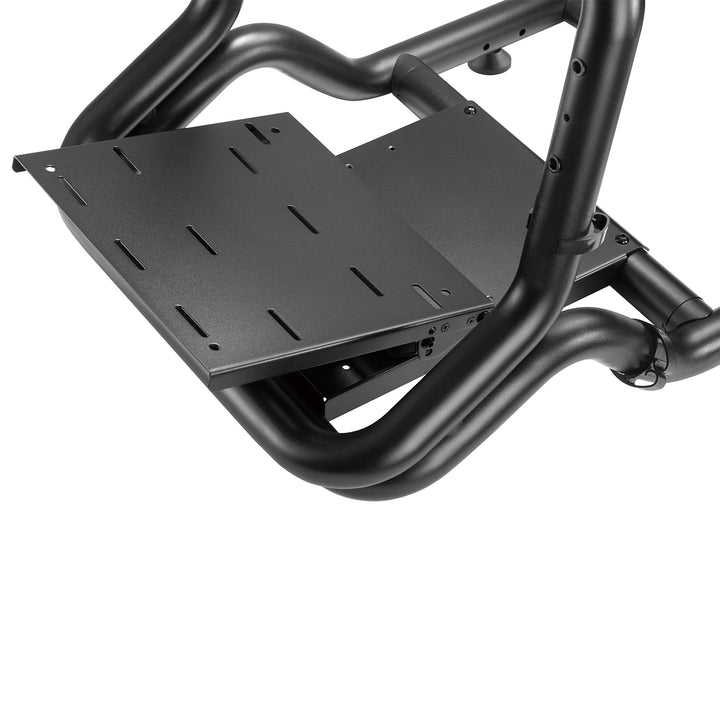 Racing Simulator Cockpit 3-in-1 Seat up to 130kg Shift lever holder Steering wheel stand TV mount up to 50" Max. Vesa 400x200 ...