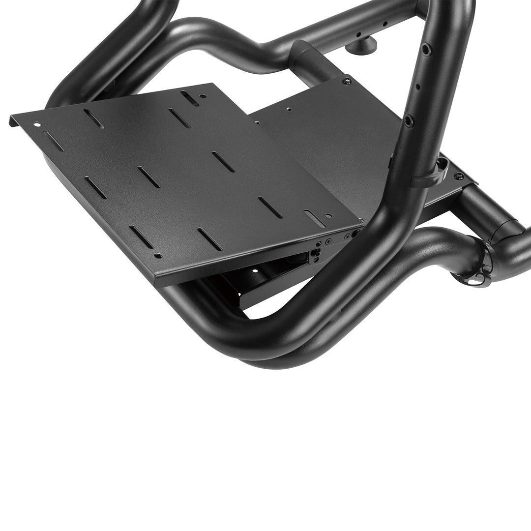 Racing Simulator Cockpit 3-in-1 Seat up to 130kg Shift lever holder Steering wheel stand TV mount up to 50" Max. Vesa 400x200 ...