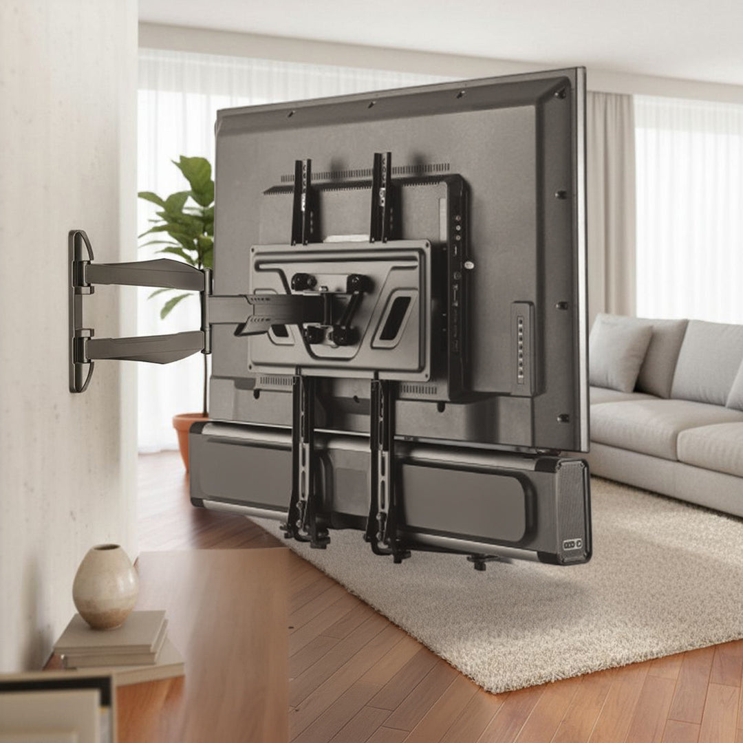 Soporte universal para barra de sonido de hasta 15 kg Soporte de altavoz para montaje bajo el televisor