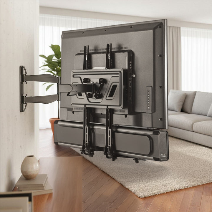 Soporte universal para barra de sonido de hasta 15 kg Soporte de altavoz para montaje bajo el televisor