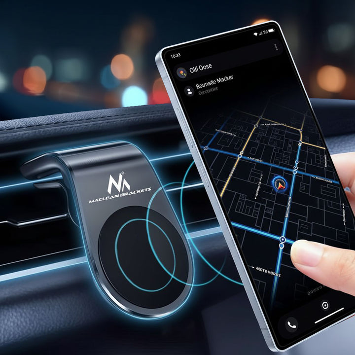 Support de téléphone de voiture Maclean, magnétique, universel, pour grille d'aération, matériau ABS, MC-326