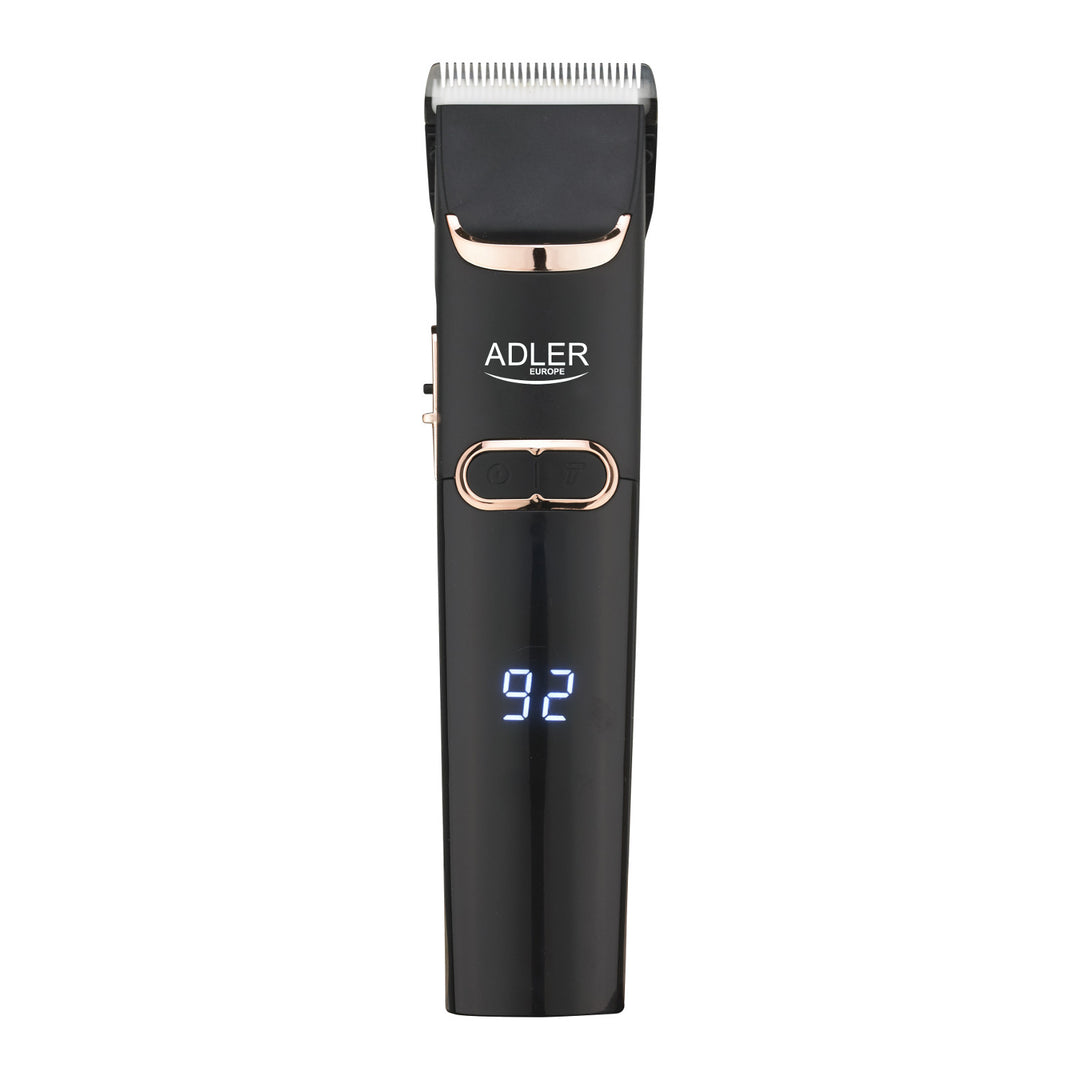Adler hair clipper, LCD display, 40W, AD 2832
