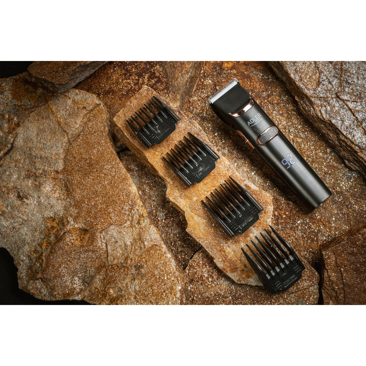 Adler hair clipper, LCD display, 40W, AD 2832