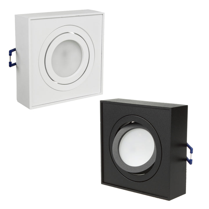 Luminaria de techo spot, para fuentes de luz MR16 / GU10, blanco, 94x94x32mm, cuadrado, aluminium, Maclean MCE464 W
