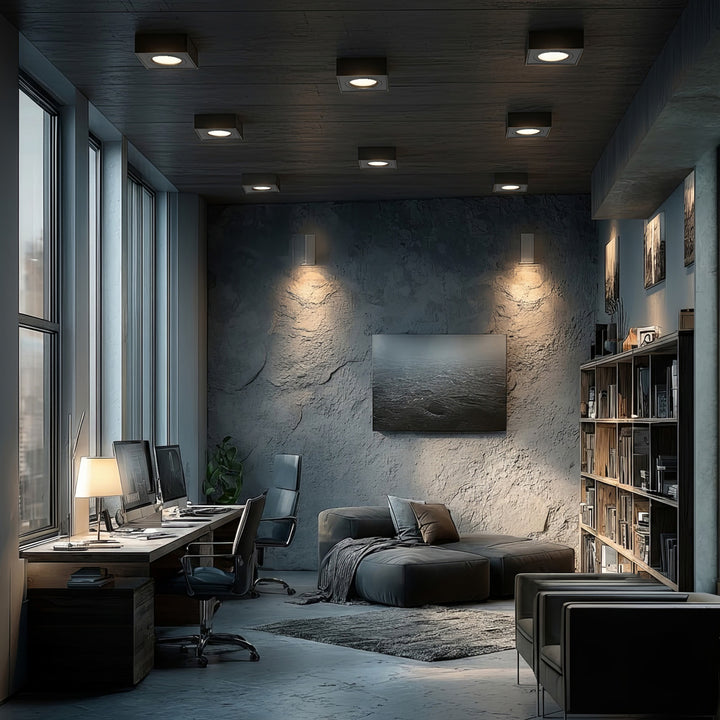 Einbaurahmen GU10 Einbaustrahler Rahmen Einbauleuchte Deckenleuchte max. 35W IP20 (1x Stück Eckig - ohne Leuchtmittel, Schwarz)