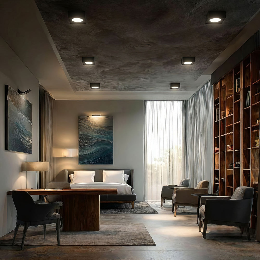 Einbaurahmen GU10 Einbaustrahler Rahmen Einbauleuchte Deckenleuchte max. 35W IP20 (1x Stück Eckig - ohne Leuchtmittel, Schwarz)