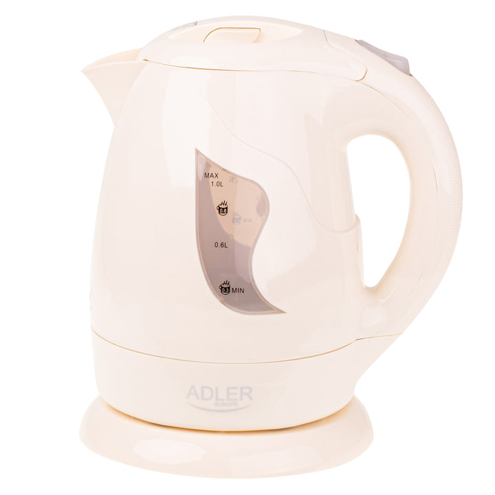 Adler cordless kettle, 850W, 1L, beige, AD 08 b