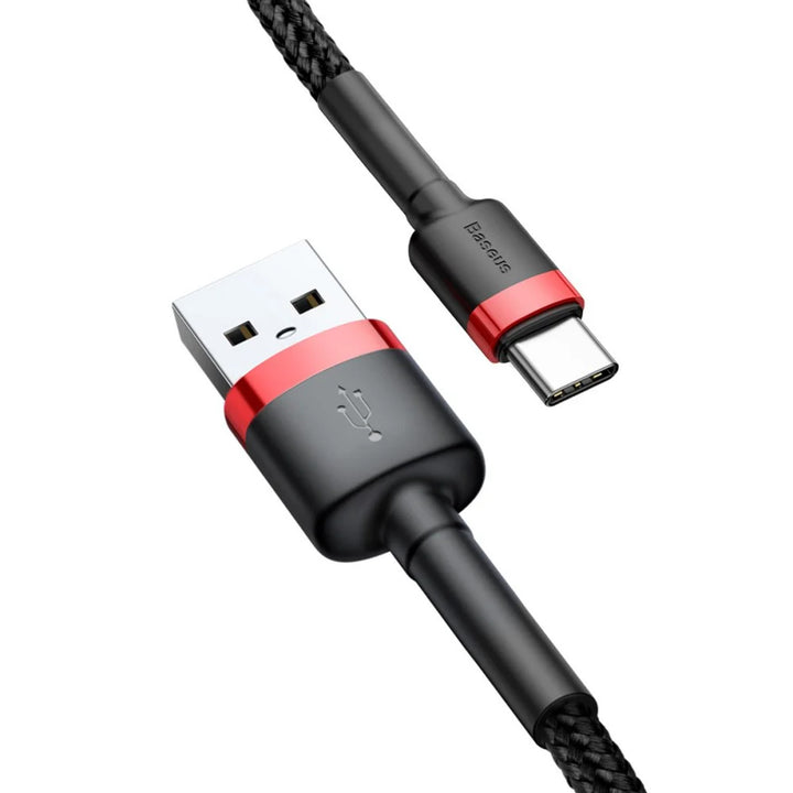 Enchufe USB A - Enchufe USB-C Cable Baseus 1m CATKLF-B91 Rojo+Negro