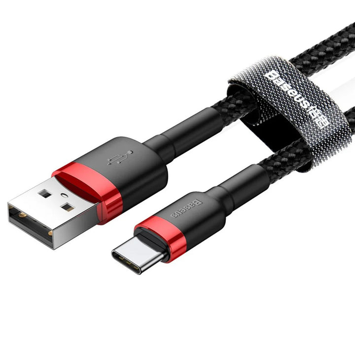 Enchufe USB A - Enchufe USB-C Cable Baseus 1m CATKLF-B91 Rojo+Negro