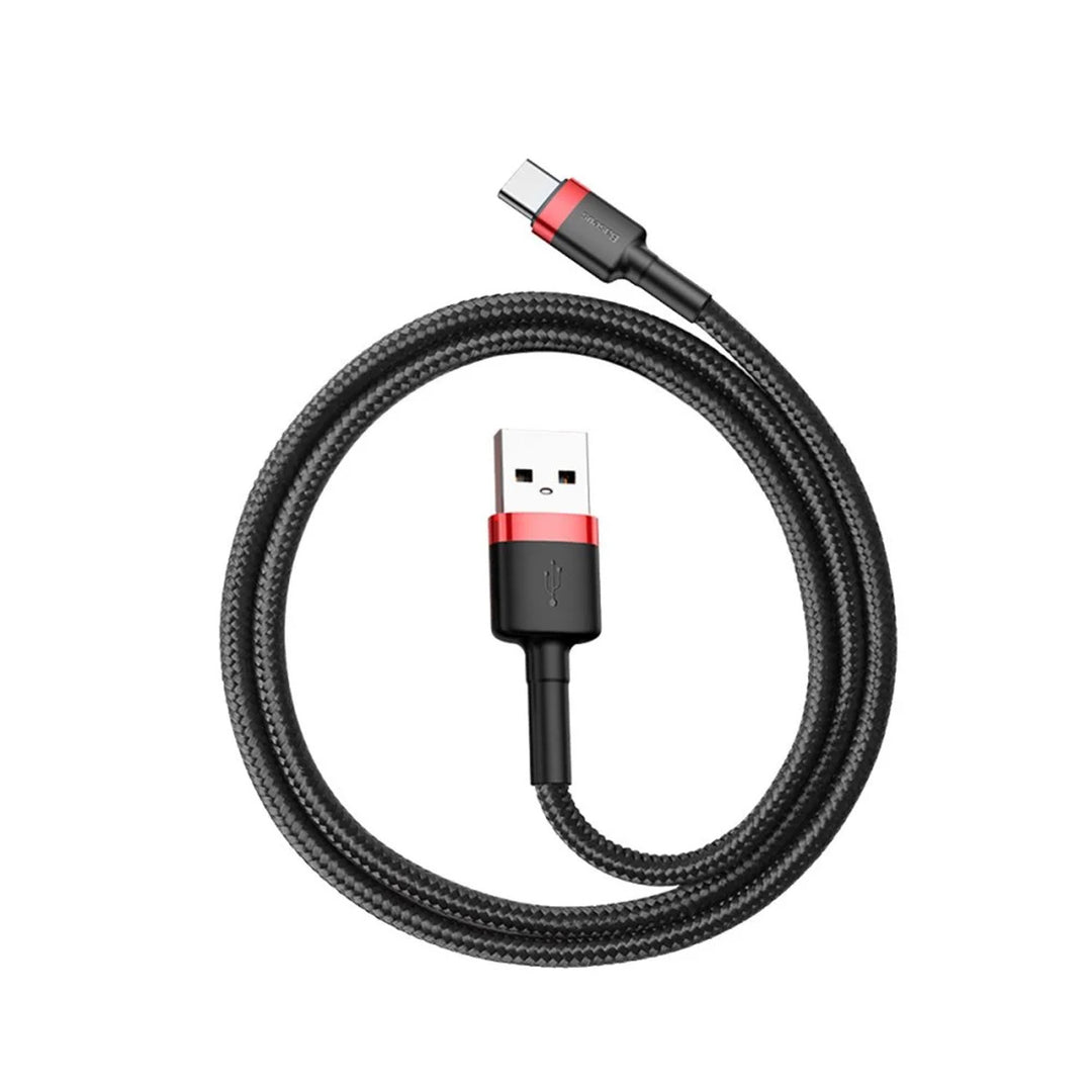 Enchufe USB A - Enchufe USB-C Cable Baseus 1m CATKLF-B91 Rojo+Negro