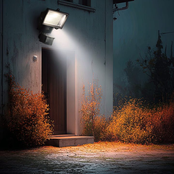 Maclean MCE442 Solar Lamp LED Spotlight Motion Sensor Floodlight Wall Mount Light Twilight IP44 6W 6000K