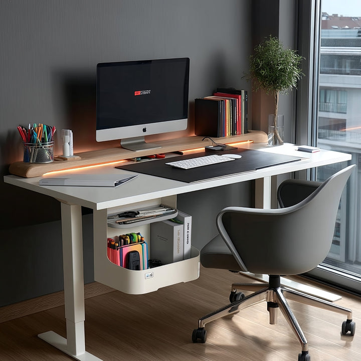 Schreibtisch-Organizer Untertisch Organizer für Büroutensilien Büro-Organizer Unterbau Büroablage bis 5kg