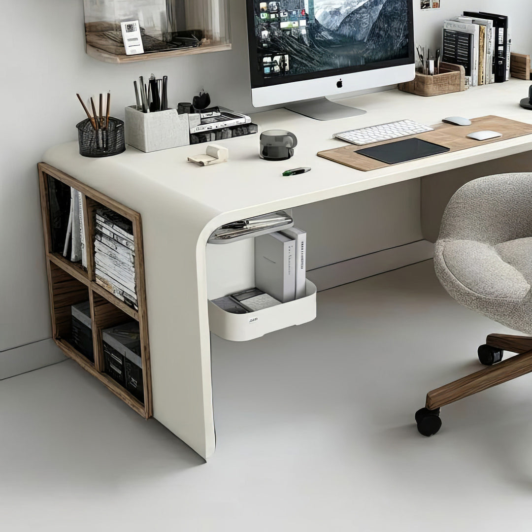 Schreibtisch-Organizer Untertisch Organizer für Büroutensilien Büro-Organizer Unterbau Büroablage bis 5kg