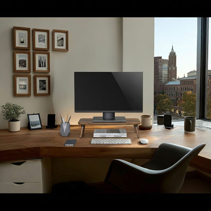 Maclean MC-930 Monitor Stand Laptop Stand Screen Riser Desk Attachment Screen Stand up to 20kg 50x24x12cm