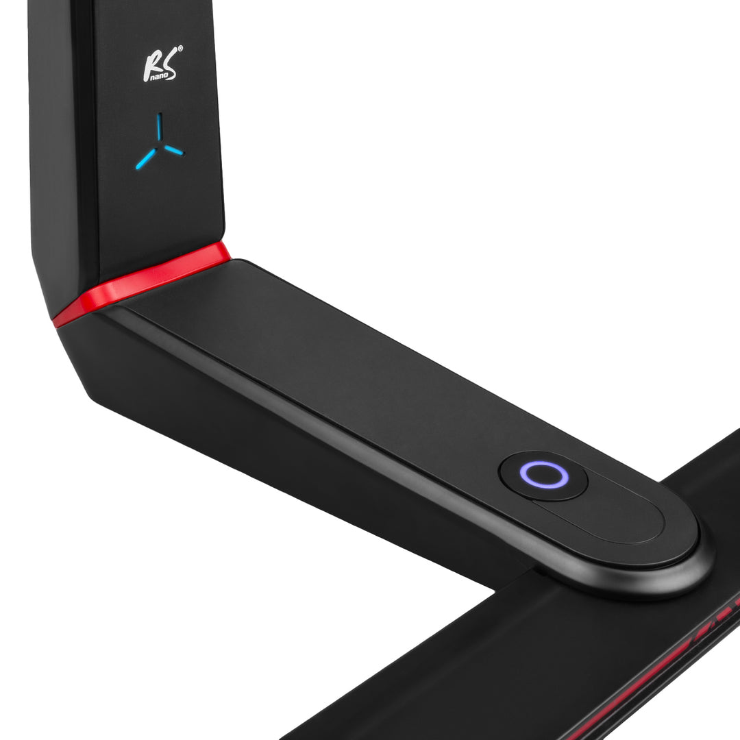 Gaming Monitorständer Monitorhalterung TV-Halterung Standfuß 32-55" RGB LED-Beleuchtung Höhenverstellbar Schwenkbar Neigbar max VESA 400x400, max. 40kg