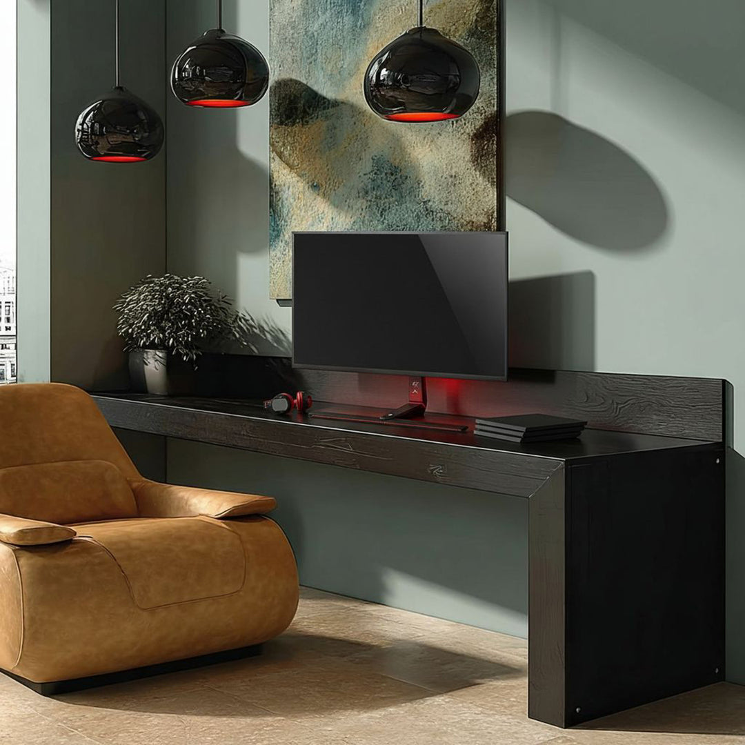 Gaming Monitorständer Monitorhalterung TV-Halterung Standfuß 32-55" RGB LED-Beleuchtung Höhenverstellbar Schwenkbar Neigbar max VESA 400x400, max. 40kg