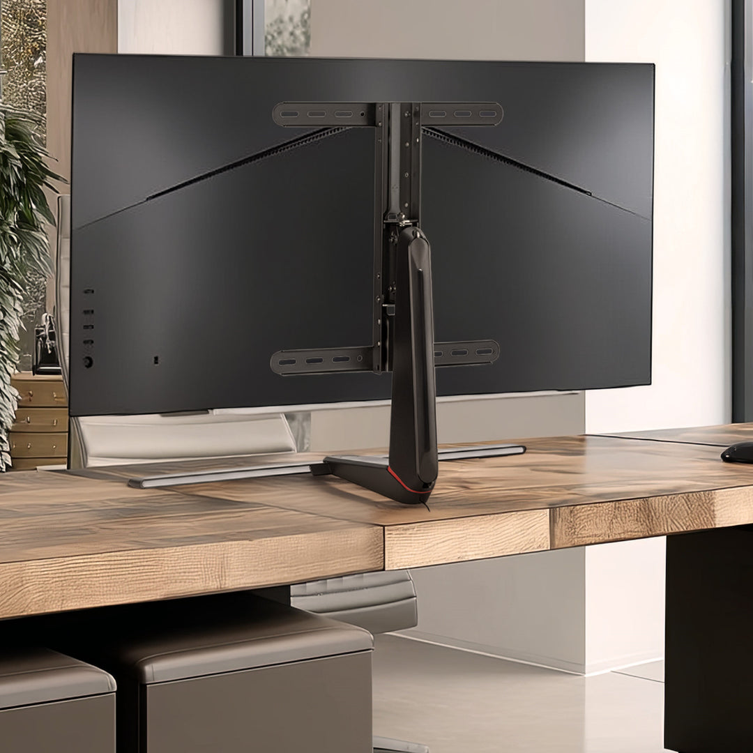 Gaming Monitorständer Monitorhalterung TV-Halterung Standfuß 32-55" RGB LED-Beleuchtung Höhenverstellbar Schwenkbar Neigbar max VESA 400x400, max. 40kg