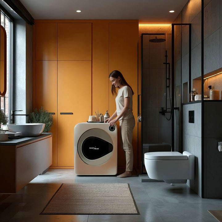 GreenBlue GB405 Tumble Dryer Electric Clothes 830W 3kg Mini Travel Vented Freestanding Wall Mount 5 Drying Programs