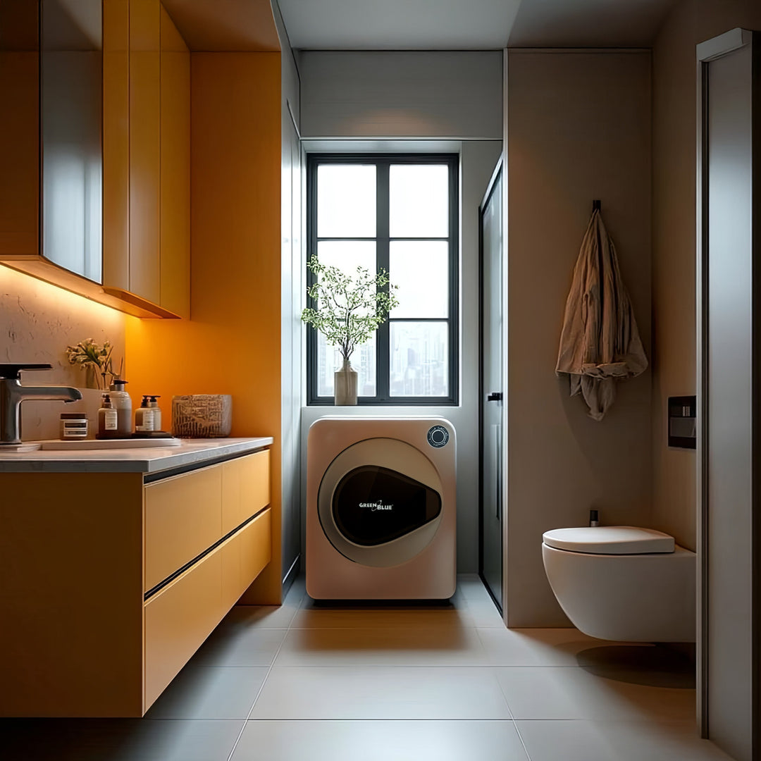 GreenBlue GB405 Tumble Dryer Electric Clothes 830W 3kg Mini Travel Vented Freestanding Wall Mount 5 Drying Programs