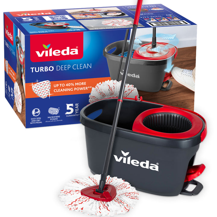 Kit de nettoyage rotatif avec manche et seau Vileda Turbo Deep Clean