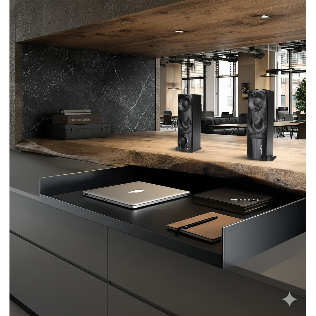 Audiocore AC955 2 in 1 2.0 PC-luidsprekers met Soundbar-functie RGB-achtergrondverlichting Stereoluidsprekers 2x3W RMS AUX 3,5 mm USB-voeding