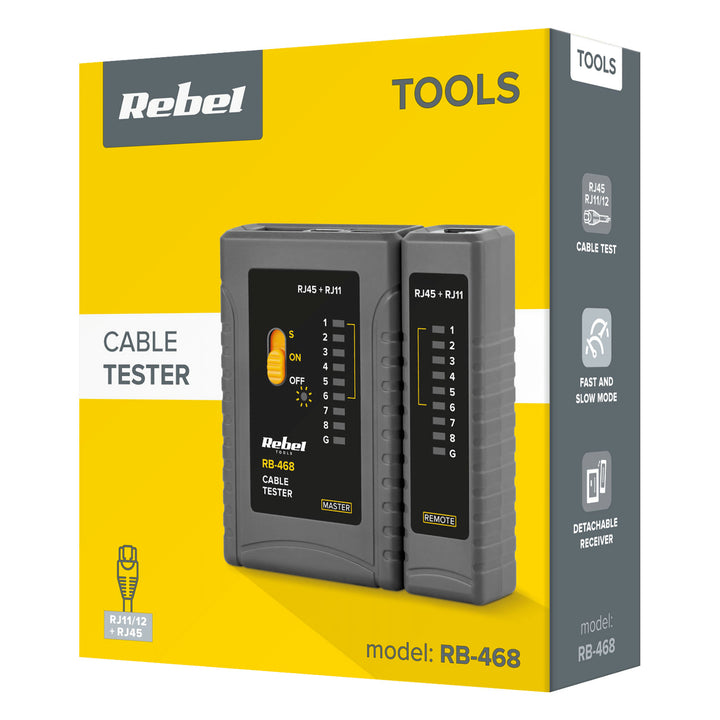 Telephone line tester RJ11 R12 RJ45 REBEL RB-468
