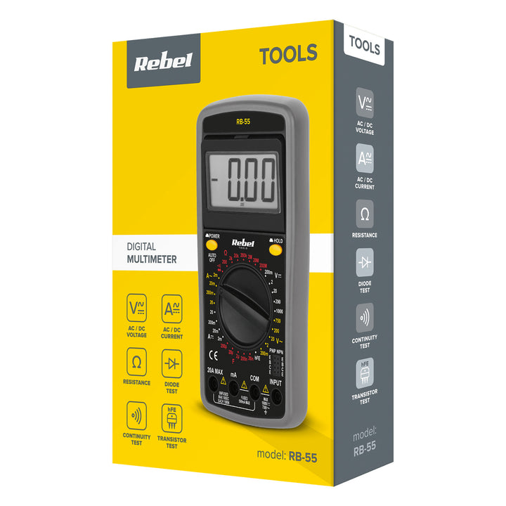 REBEL universal meter, voltage measurement, current measurement, MIE-RB-55