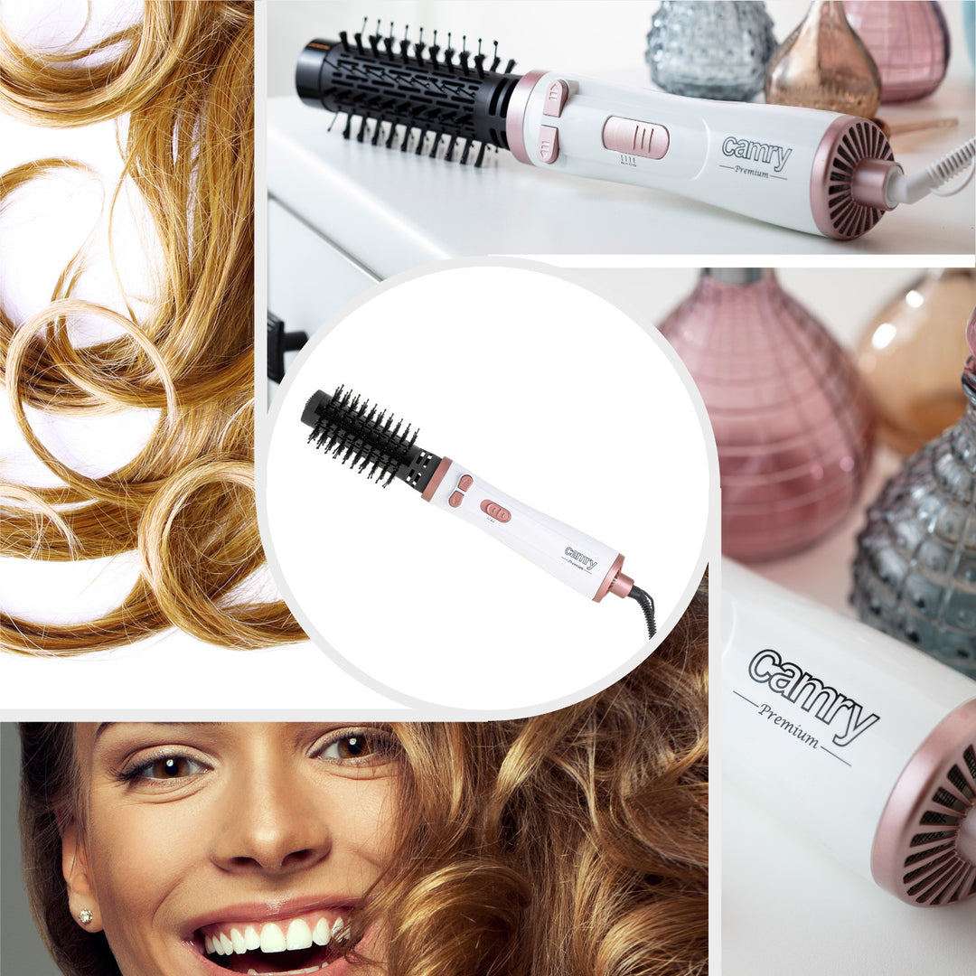 Camry CR 2021 Rotations-Lockenstab mit austauschbaren Bürsten mit Nylonborsten