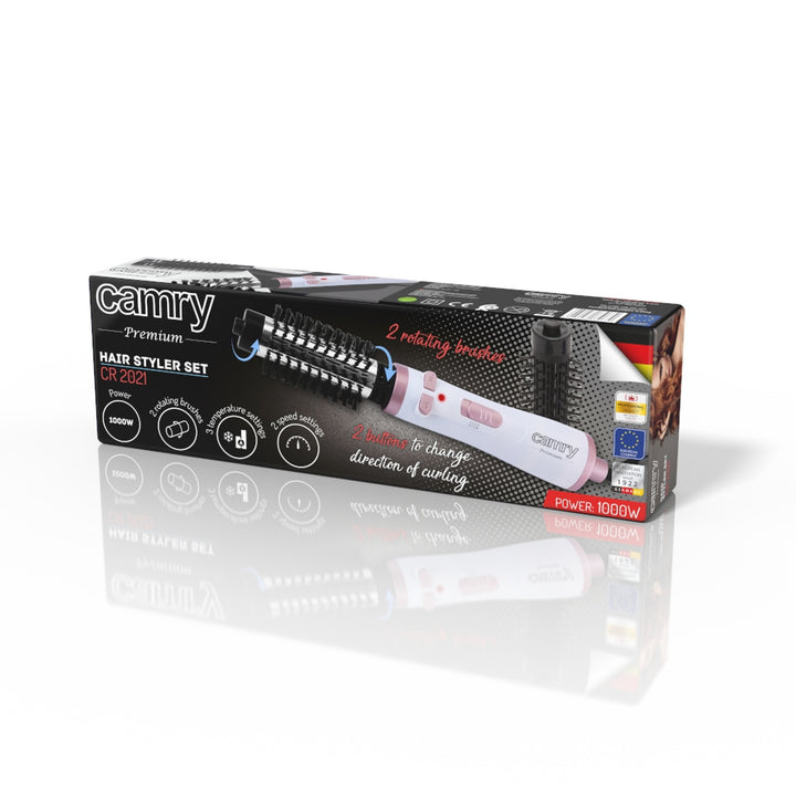Camry CR 2021 rotary curling-drying iron with interchangeable 65mm and 67mm brushes